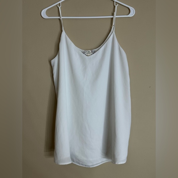 Pink Republic Tops - Juniors pink republic white tank top large